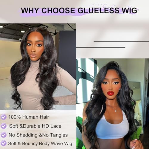 26 Inch Body Wave 13x4 HD Lace Front Human Hair Wig, 180% Density, Glueless, Pre Plucked with Baby Hair - Image 6