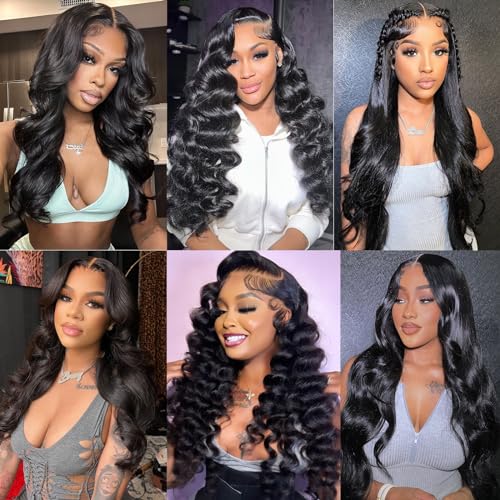 Body Wave Lace Front Wigs Human Hair 13x4 HD Lace Front Wigs Human Hair 180% Density Wigs For Women Lace Frontal Glueless Wigs Human Hair Pre Plucked With Baby Hair 26inch - Image 7