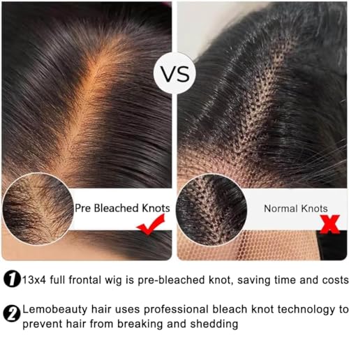 Body Wave Lace Front Wigs Human Hair 13x4 Lace Frontal Wigs Human Hair HD Lace Wig 180% Density Brazilian Lace Front Wigs Full Lace Human Hair Wigs 24 Inch - Image 4