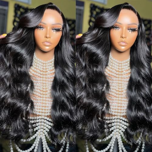 Body Wave Lace Front Wigs Human Hair 26 Inch 13x4 HD Transparent Lace Frontal Human Hair Wigs Glueless Wigs Human Hair Pre Plucked with Baby Hair 180% Density Body Wave Lace Front Wig - Image 2