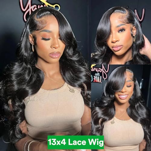 Body Wave Lace Front Wigs Human Hair 26 Inch 13x4 HD Transparent Lace Frontal Human Hair Wigs Glueless Wigs Human Hair Pre Plucked with Baby Hair 180% Density Body Wave Lace Front Wig - Image 8