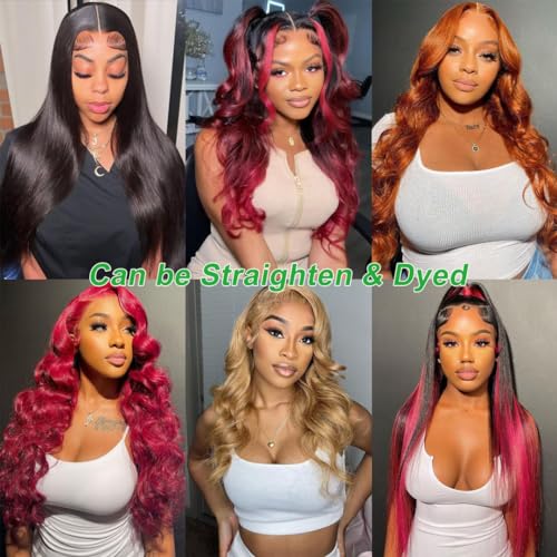 Body Wave Lace Front Wigs Human Hair 26 Inch 13x4 HD Transparent Lace Frontal Human Hair Wigs Glueless Wigs Human Hair Pre Plucked with Baby Hair 180% Density Body Wave Lace Front Wig - Image 4