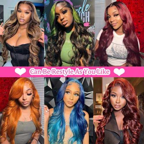 Body Wave Lace Front Wigs Human Hair Pre Plucked 13x4 HD Lace Frontal Wigs Human Hair 180 Density Natural Black Wigs for Women Human Hair Lace Front Wig with Baby Hair Glueless 22 Inch - Image 9