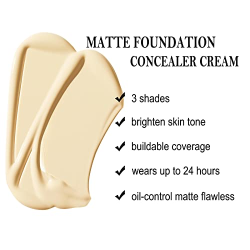 Boobeen 30ml Waterproof Full Coverage Matte Liquid Foundation Makeup Cream Concealer - Image 2