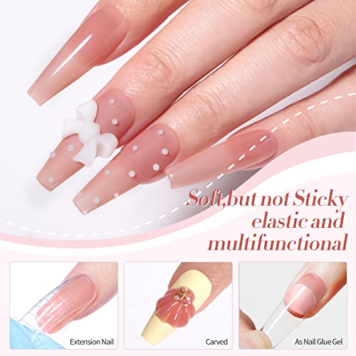BORN PRETTY Nude Non-Stick Nail Extension Gel 15ml - Image 3