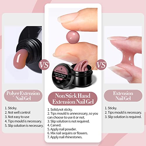 BORN PRETTY Nude Non-Stick Nail Extension Gel 15ml - Image 9