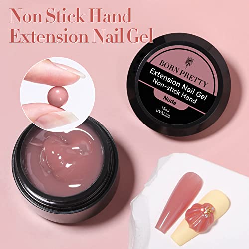 BORN PRETTY Nude Non-Stick Nail Extension Gel 15ml - Image 4