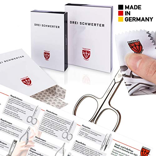 brand quality 6 piece manicure pedicure grooming kit set for professional finger & toe nail care scissors clipper fashion leather case in gift box, Made in Solingen Germany (21705) - Image 5