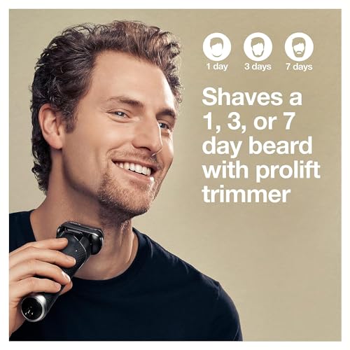 Braun Electric Razor,Waterproof Foil Shaver for Men,Series 9 Pro 9460cc,Wet & Dry Shave,With ProLift Beard Trimmer for Grooming,5-in-1 Cleaning & Charging SmartCare Center Included,Atelier Black - Image 4