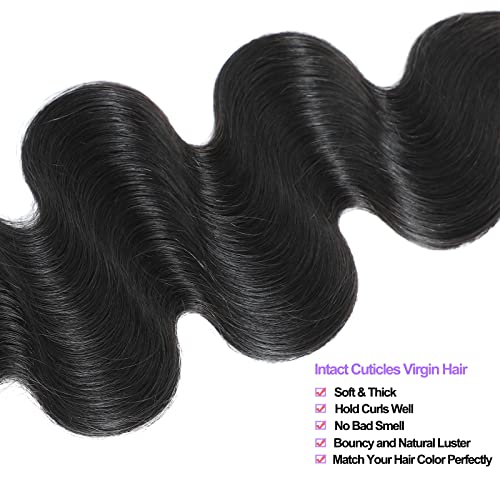 Brazilian Body Wave Bundles 18 20 22 Inch Human Hair Bundles 100% Unprocessed Brazilian Virgin Hair Body Wave 3 Bundles Human Hair Weave Extensions Natural Color - Image 5