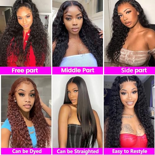 Brazilian Deep Wave Human Hair 3 Bundles 10 12 14Inch Deep Curly Weave Bundles 100% Unprocessed Virgin Human Hair Wet and Wavy Deep Wave Hair Bundles Weft Extensions Natural Black - Image 8