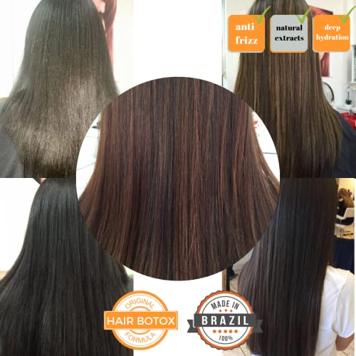 Brazilian Hair Botox Treatment For All Hair Types + Sulfate Free and Sodium Free Shampoo & Conditioner KIT - Image 3