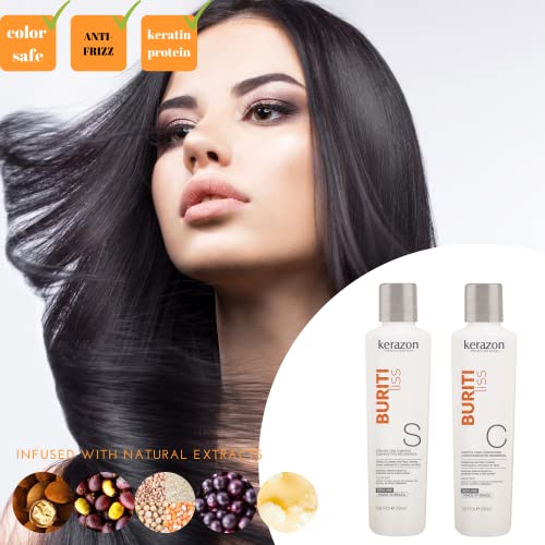Brazilian Hair Botox Treatment For All Hair Types + Sulfate Free and Sodium Free Shampoo & Conditioner KIT - Image 6