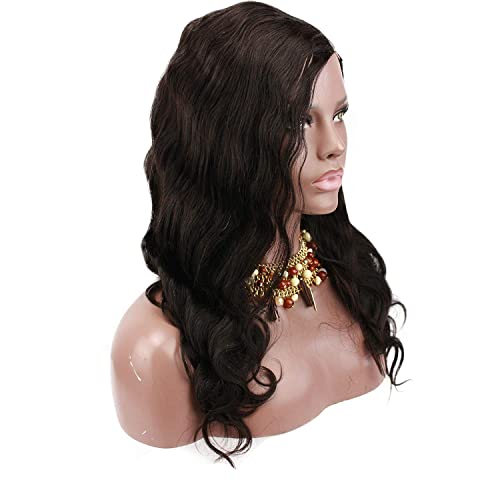 Brazilian Human Hair Natural Black Color Body Wave U Part Lace Front Wig with Baby Hair for Women 130% Density 22inch - Image 4