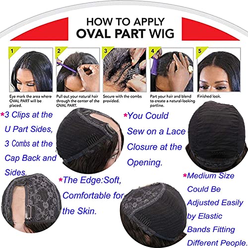 Brazilian Human Hair Natural Black Color Body Wave U Part Lace Front Wig with Baby Hair for Women 130% Density 22inch - Image 7