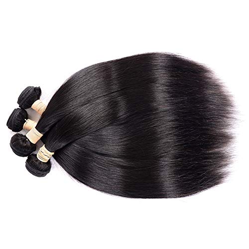 Brazilian Virgin Straight Hair 4 Bundles 100% Unprocessed Human Hair Bundles Straight Hair Extensions Double Strong Weft (18/20/22/24 Inch, Straight Hair) - Image 6