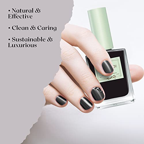 Breathable Premium Long Lasting Nail Polish (Dark Coal) - Vegan & Toxin-Free - Image 3