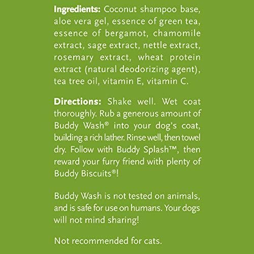 Buddy Wash 2-in-1 Dog Shampoo and Conditioner for Dog Grooming, Green Tea & Bergamot, 16 oz. Bottle - Image 7