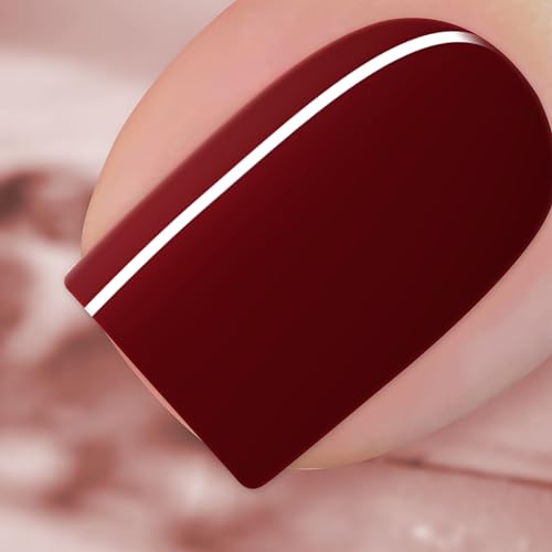 BURANO Gel Nail Polish, Gel Gel Polish 15ml Gel Colors Gel Neon Gel Soak Off UV Led Nail Lamp Gel Polish 1 Bottle 0.5 Oz Nail Art DIY Home Hot Color Nails (Deep Cherry Red 225)