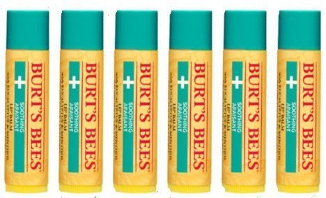 Burt Bees Lip Balm Soothing Eucalyptus & Menthol - 6 x .15 oz. Tubes by B.
