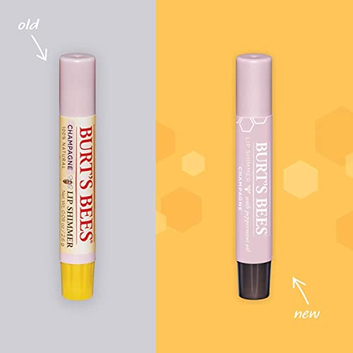 Burt's Bees Champagne Lip Shimmer 0.09 oz Pack of 6 Natural Lip Care - Image 9