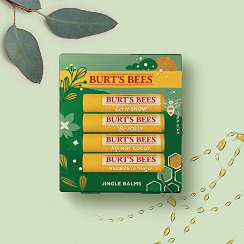 Burt's Bees Christmas Gifts, 4 Lip Balm Stocking Stuffers Products, Jingle Balms Set - Classic Beeswax Moisturizing Lip Balm - Image 3