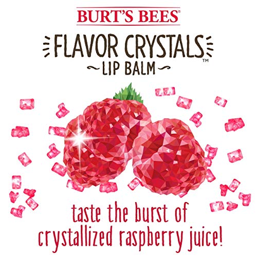 Burt's Bees Flavor Crystals 100% Natural Lip Balm, Red Raspberry with Beeswax & Fruit Extracts - 1 Tube,0.16 ounce - Image 4