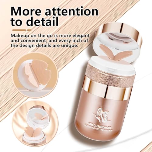 Butterfly Air Cushion BB CC Cream Moisturizing Foundation Primer Ivory 30ml - Image 4