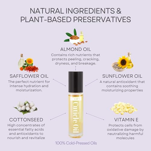 C CARE Sweet Almond Roll-On Cuticle Oil | Natural Revitalizing Hydrating Nail Oil For Repaired Cuticles Overnight | Remedy For Damaged Skin And Thin Nails | Paraben Cruelty Free Formula | 10ml - Image 3