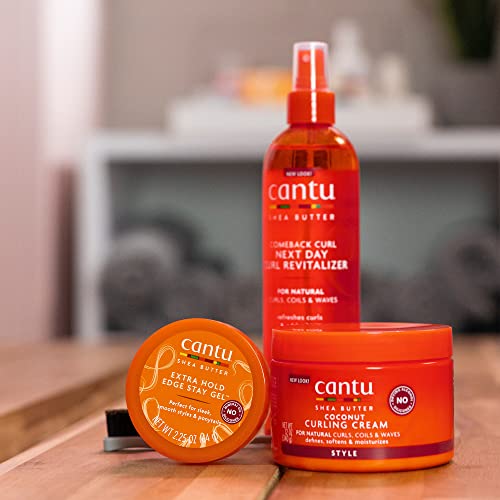 Cantu Extra Hold Edge Stay Gel for Natural Hair with Shea Butter, 2.25 oz (Pack of 4) (Packaging May Vary) - Image 8