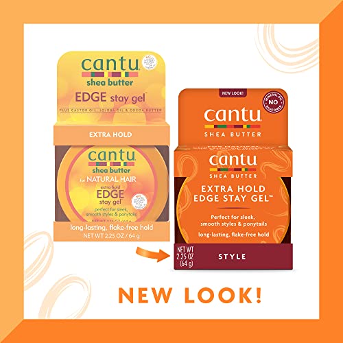 Cantu Extra Hold Edge Stay Gel for Natural Hair with Shea Butter, 2.25 oz (Pack of 4) (Packaging May Vary) - Image 2