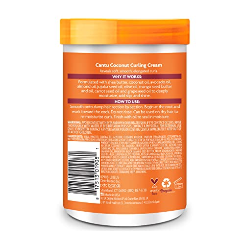 Cantu Shea Butter for Natural Hair Coconut Curling Cream, 25 Ounce - Image 2