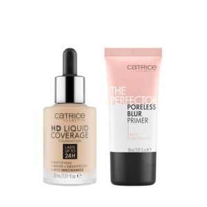 Catrice HD Foundation and Primer Set, 30ml Each, Vegan, Cruelty-Free