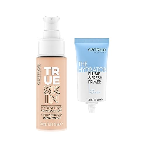 Catrice True Skin Foundation 07 and Hydrator Primer Bundle for Smooth Finish