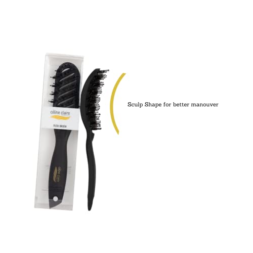 Celine Claire revolutionary 2 in 1 hair brush detangler and boar bristle combined in one brush! This innovative hair tool offers unparalleled benefits and advantages for anyone looking to achieve silky, smooth, and detangled hair. - Image 6