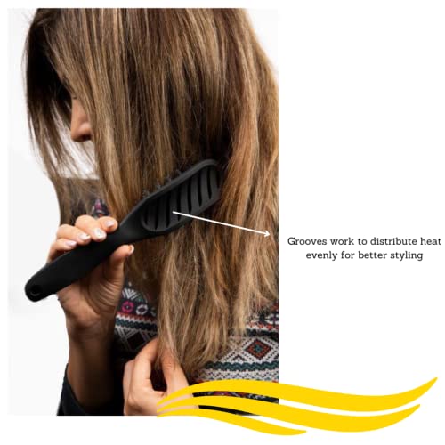 Celine Claire revolutionary 2 in 1 hair brush detangler and boar bristle combined in one brush! This innovative hair tool offers unparalleled benefits and advantages for anyone looking to achieve silky, smooth, and detangled hair. - Image 5