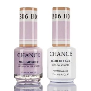 Chance by Cre8tion (B06) Soak Off Gel and Nail Lacquer Duo Bundle - Gel Top Coat | Chip Resistant & Fast Drying - 0.5 fl oz each