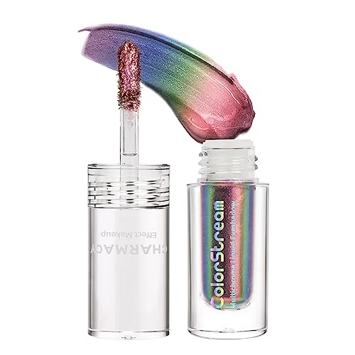 CHARMACY Chameleon Glitter Eyeshadow, Liquid Shimmer Sparkle High Pigment Duochrome Eye Shadow, Longer-Lasting With No Creasing Eye Cosmetics, 1.6g (#09 - Image 2