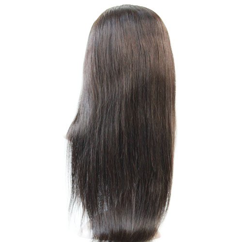 Cheap Front Lace Wig Indian Virgin Remy Human Hair Natural Straight Color #2 - Image 2