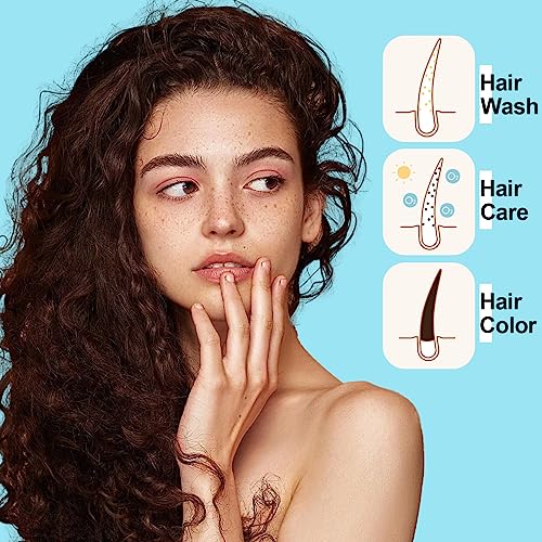 Cherry Brown Hair Dye Shampoo for Gray Hair, 16.9 Fl Oz, 3-in-1 Herbal Formula - Image 6