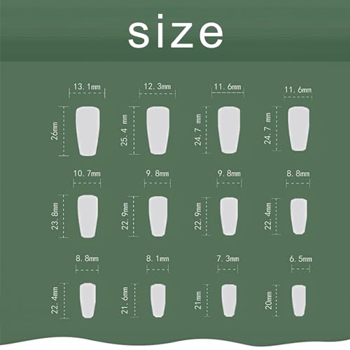 Christmas Press on Nails Coffin Medium Fake Nails White French Tip False Nails With Rhinestones Snowflake Designs Acrylic Stick on Nails Full Cover Artificial Nails for Women Winter Xmas 24Pcs - Image 6