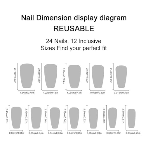 Christmas Press on Nails, Short Christmas Fake Nails with Snowflake Design, Glitter Sequins, Acrylic Nails with Glue on Nails Glossy Acrylic Nails False Nails for Women 24 pcs - Image 6