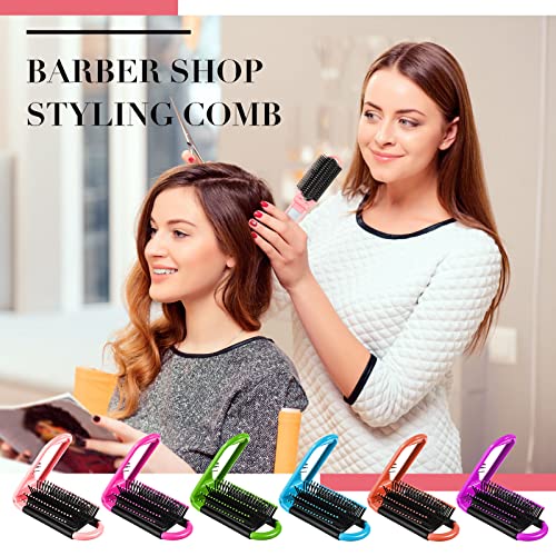 Chunful 30 Pcs Folding Hair Brush Set with Mirror Travel Hair Brush Portable Mini Brush for Women Men Pocket Small Bulk Hair Brushes for Purse Size Hair Styling Tools for Toiletry Bag - Image 5