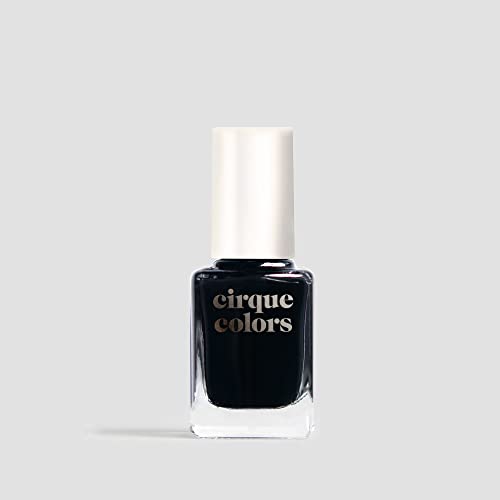 Cirque Colors Creme Nail Polish - Memento Mori - Best Black - 0.37 fl. oz. (11 ml) - Vegan, Cruelty-Free, Non-Toxic Formula