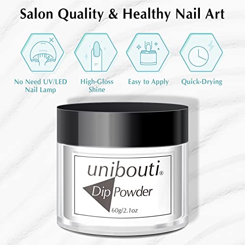 Clear Dip Powder Nail Color, 2.1oz/60g Ultra Capacity, Dipping Nail Powder Refill Set for Nail Salon/DIY at Home - Image 6