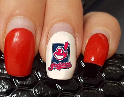 Cleveland Baseball Waterslide Nail Art Decals - Salon Quality - Image 3
