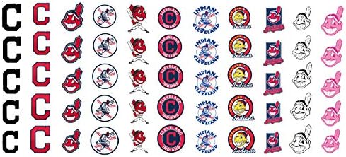 Cleveland Baseball Waterslide Nail Art Decals - Salon Quality
