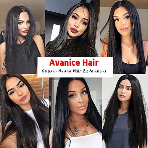 Clip in Hair Extensions Remy Human Hair for Black Women Silky Straight Clip in Hair Extensions 120grams 7pieces Natural Black #1B Color 16inch Real Human Hair Clip ins - Image 7