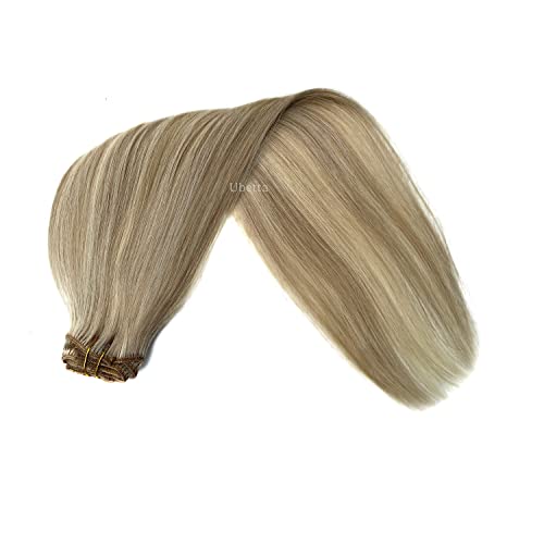 Ash Blonde Balayage Real Human Hair Clip In Extensions 18 Inch 7 Pieces 70G Double Weft - Image 7