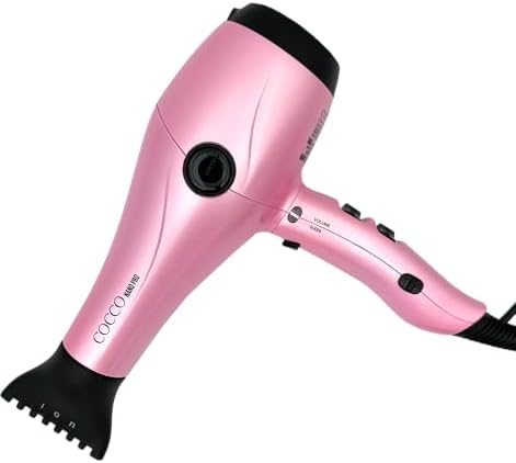 Cocco® Nano PRO Hair Dryer | Technological Mastery, Ultra Light Weight, Ionic Intel System, Ceramic Spheres Technology, Professional, Powerful Styling Performance in Pink